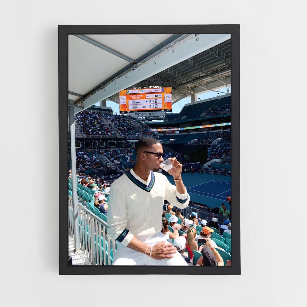 Poster Chill à Miami – affiche Tennis (vue 2)